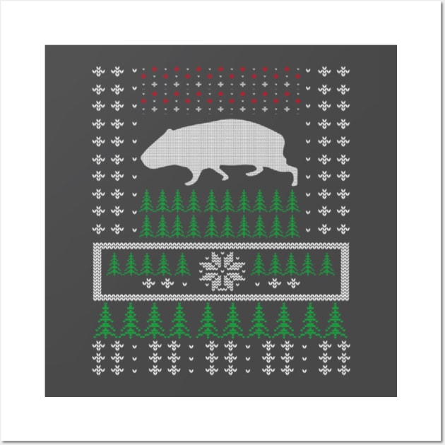 Guinea Pig Ugly Christmas Sweater Gift Wall Art by uglygiftideas